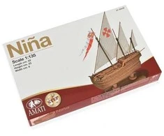 Amati Nina karavelė – medinis laivo rinkinys 1:135, pradedantiesiems