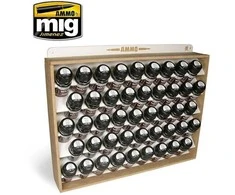 AMMO by MIG Jimenez AMMO MIG 8006 dažų stovas 45 vnt. 35 ml buteliukams, 40×30×6,5 cm
