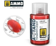 AMMO by MIG Jimenez AMMO MIG A-Stand skaidrūs raudoni dažai aerografui, 30 ml (2401)