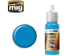 AMMO by MIG Jimenez AMMO MIG akriliniai dažai Crystal Light Mėlyna 17 ml (0098) – stiklo efektas