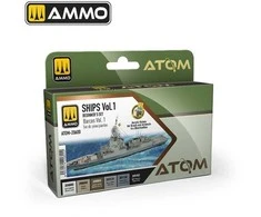 AMMO by MIG Jimenez AMMO MIG ATOM akrilinių dažų rinkinys laivams Vol.1, pradedantiesiems 20600