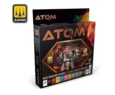 AMMO by MIG Jimenez AMMO MIG ATOM akrilinių dažų rinkinys Basic Wargames, 12 spalvų (20706)