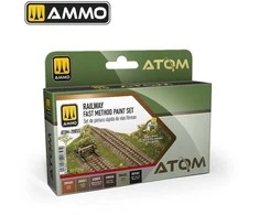 AMMO by MIG Jimenez AMMO MIG ATOM akrilinių dažų rinkinys – greitas bėgių dažymas, 6 spalvos