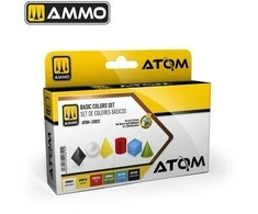 AMMO by MIG Jimenez AMMO MIG ATOM akrilinių dažų rinkinys – Pagrindinės spalvos, 6 vnt (20820)