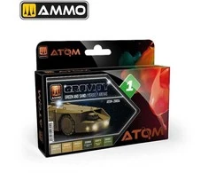 AMMO by MIG Jimenez AMMO MIG ATOM akrilinių dažų rinkinys Gravity 1 – žalia ir smėlio (20804)
