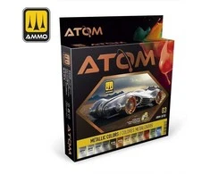 AMMO by MIG Jimenez AMMO MIG ATOM metalinių akrilinių dažų rinkinys 12 spalvų (20702)