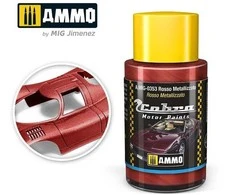 AMMO by MIG Jimenez AMMO MIG Cobra Motor dažai Rosso Metallizzato metalizuota raudona, 30 ml (0353)