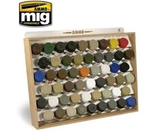 AMMO MIG dažų stovas 54x Tamiya/Mr.Color 10ml, kabinamas/stalinis
