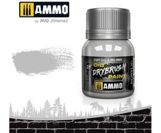 AMMO by MIG Jimenez AMMO MIG DRYBRUSH sendinimo dažai, šviesiai pilka, 40 ml (0601)