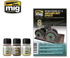 AMMO by MIG Jimenez AMMO MIG dulkių efektų sendinimo rinkinys lėktuvams: pigmentai + emalis, 7421