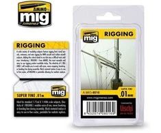 AMMO by MIG Jimenez AMMO MIG elastingas takelažo siūlas 0,01 mm SUPER FINE, 2 m