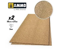 AMMO by MIG Jimenez AMMO MIG kamštinė plokštė modeliavimui, smulkus grūdas 1 mm (8835)