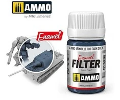 AMMO by MIG Jimenez AMMO MIG mėlynas filtras tamsiai pilkiems paviršiams, emalio, 35 ml (1509)