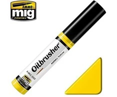 AMMO by MIG Jimenez AMMO MIG Oilbrusher geltona 3502 – aliejiniai dažai sendinimui su teptuku