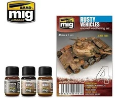 AMMO by MIG Jimenez AMMO MIG rūdžių sendinimo rinkinys Rusty Vehicles 7403 modeliams