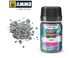 AMMO by MIG Jimenez AMMO MIG sidabrinis pigmentas 35 ml, A.MIG-3045 – miniatiūroms