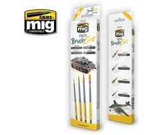 AMMO by MIG Jimenez AMMO Starter Set sintetinių teptukų rinkinys, 4 vnt., 7602