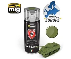 AMMO by MIG Jimenez Titans Hobby akrilinis purškiamas gruntas, matinė karinė žalia 400 ml