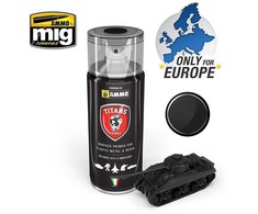 AMMO by MIG Jimenez Titans Hobby Juodas Matinis Gruntas 400 ml – Purškiamas Akrilinis