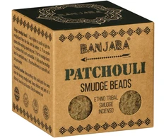 Ancient Wisdom Banjara Patchouli smilkalų karoliukai – ekologiški, valymui ir meditacijai