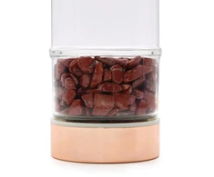 Ancient Wisdom Stiklinė arbatos gertuvė su sieteliu ir raudonuoju jaspiu, 500 ml