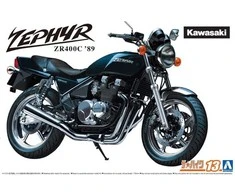 Aoshima Kawasaki Zephyr ZR400C '89 1/12 plastikinis surenkamas modelis
