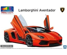 Aoshima Lamborghini Aventador 1/24 oranžinis surenkamas modelis