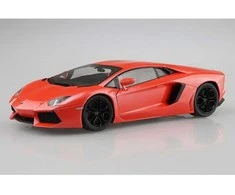 Aoshima Lamborghini Aventador 1/24 oranžinis surenkamas modelis