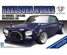 Aoshima Nissan Skyline Hakosuka LB-Works 2 durų 1/24 surinkimo rinkinys