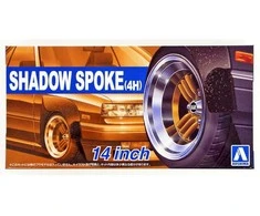 Aoshima Shadow Spoke 4H 14'' ratų komplektas 1/24 modeliams