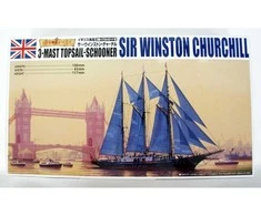 Aoshima Sir Winston Churchill 3 stiebų škuna, 1/350 plastikinis modelis 05714
