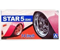 Aoshima Star 5 ratlankių rinkinys 14" (5H), 1/24, 05439