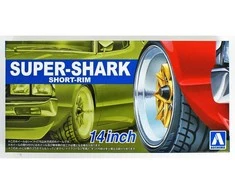 Aoshima Super-Shark Short-Rim 14" ratlankių rinkinys 1/24 (05548)