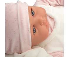 Arias realistiška verkiančio kūdikio lėlė su garsu, 42 cm, rožinė vaikams