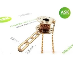 ASK - Art Scale Kit ASK žalvarinė kaklo grandinėlė, vidutinė, 50 cm