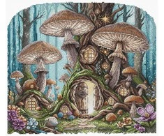 Ava Stitch Fėjų kaimelis – kryželiu siuvinėjimo rinkinys AVA-P071