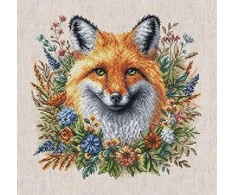 Ava Stitch Kryželiu siuvinėjimo rinkinys „Lapė tarp gėlių“ AVA-P123