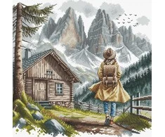 Ava Stitch Po kalnų dangumi kryželiu siuvinėjimo rinkinys AVA