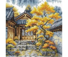 Ava Stitch Siuvinėjimo kryželiu rinkinys „Auksiniai medžiai“ 28,5x28,5 cm AVA-P118