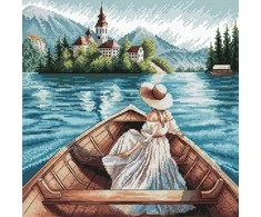 Ava Stitch Siuvinėjimo kryželiu rinkinys „Bledo sala“ 21×21 cm