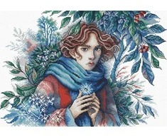 Ava Stitch Žiemos veidas – siuvinėjimo kryželiu rinkinys AVA-P063