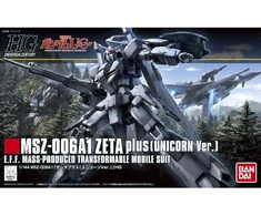 Bandai Gunpla modelis HGUC Zeta Plus MSZ-006A1 Unicorn Ver. 1/144 60402