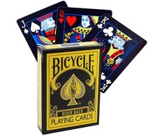 Bicycle Reverse geltonos ir juodos žaidimo kortos magams ir pokeriui