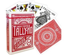 Bicycle Tally-Ho Circle kortos (Raudonos)