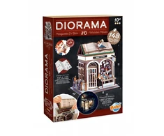 Buki France Miniatiūrinis knygynas – medinė 3D diorama dėlionė su LED, 148 det.