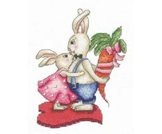 Bunnies Love And Carrots SANZ-38 - siuvinėjimo rinkinys iš Andriana
