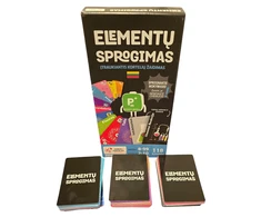 Chalk &amp; Chuckles Chemijos STEM kortelių žaidimas „Elementų sprogimas“ lietuvių k.