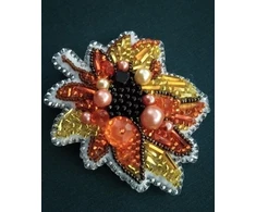Charivna Mit Karoliukų siuvinėjimo rinkinys segė „Saulėgrąža“ Crystal Art, Preciosa