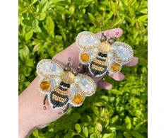 Charivna Mit Karoliukų siuvinėjimo rinkinys segės „Bitė“ Crystal Art