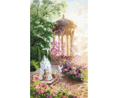 Charivna Mit Siuvinėjimo kryželiu rinkinys „Magiškas rytas“, Aida 14, 42 spalvos, 26,5×44 cm